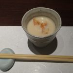 ホワイトアスパラと豆乳の冷製スープ