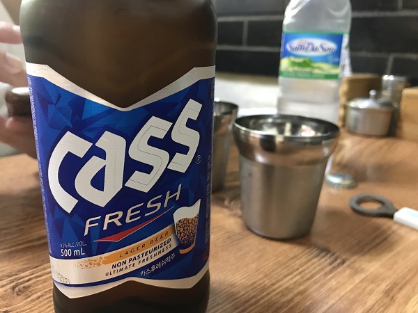 韓国のビールCass